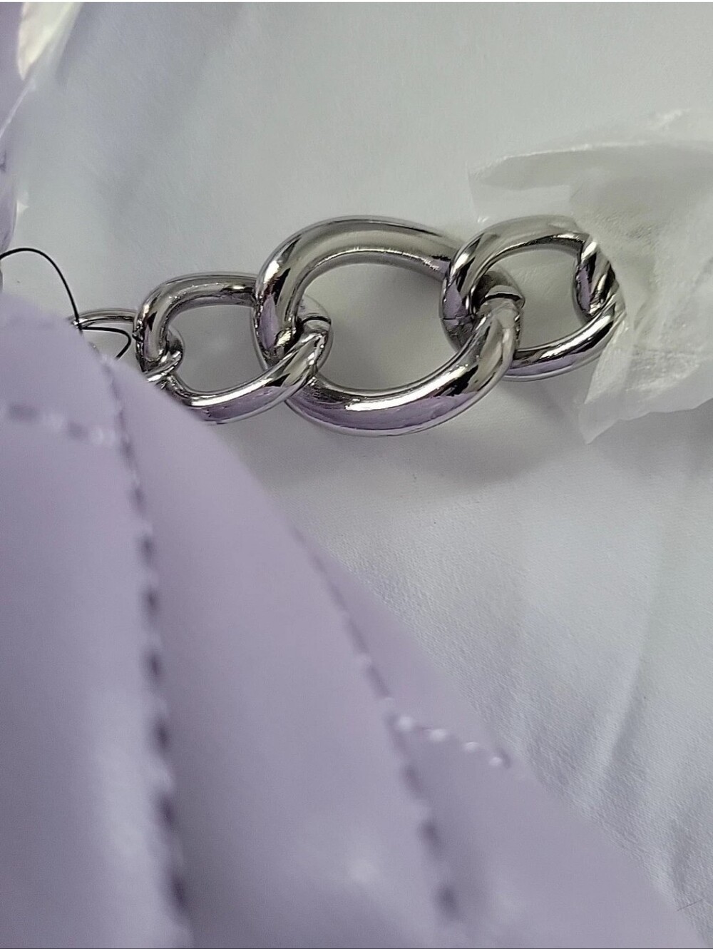 Nwt Lavender Silver Chain Quilted Forever 21 Handbag - Picture 5 of 7
